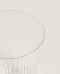 Lined Design Glass Tumbler