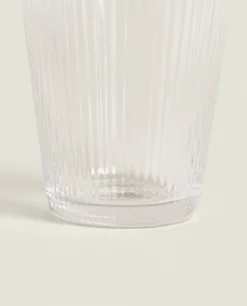 Lined Design Glass Tumbler