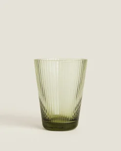 Lined Design Glass Tumbler