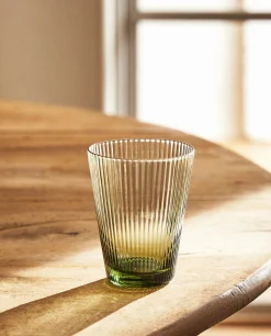 Lined Design Glass Tumbler