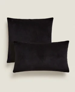 Linen And Velvet Throw Pillow Cover