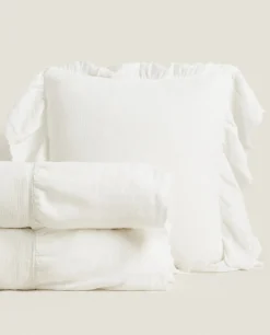 Linen Ruffle Bedspread