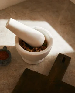 Marble Pestle And Mortar