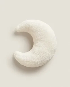 Moon-Shaped Throw Pillow