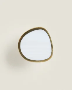 Mother-Of-Pearl Effect Door Knob (Pack Of 2)