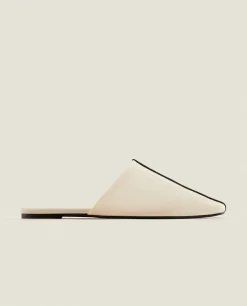 Mule Slippers With Contrasting Detail