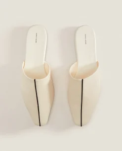 Mule Slippers With Contrasting Detail
