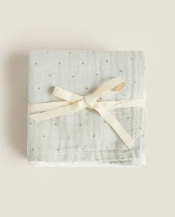 Multicolored Muslin Cloths (Pack Of 3)