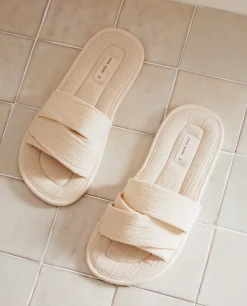 Muslin Open Slippers