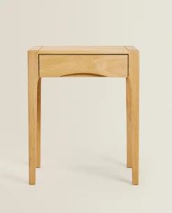 Oak Bedside Table With Drawer