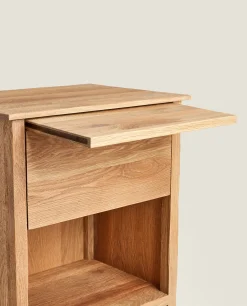 Oak Wood Bedside Table
