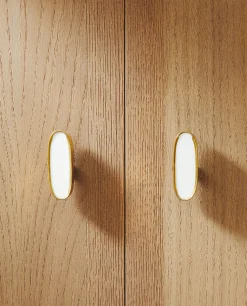 Oval Marble Door Knob (Pack Of 2)