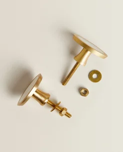 Oval Mother-Of-Pearl Door Knob (Pack Of 2)