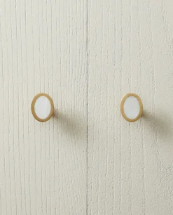 Oval Mother-Of-Pearl Door Knob (Pack Of 2)