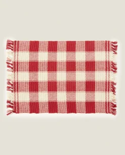 Pack Of Christmas Check Placemats