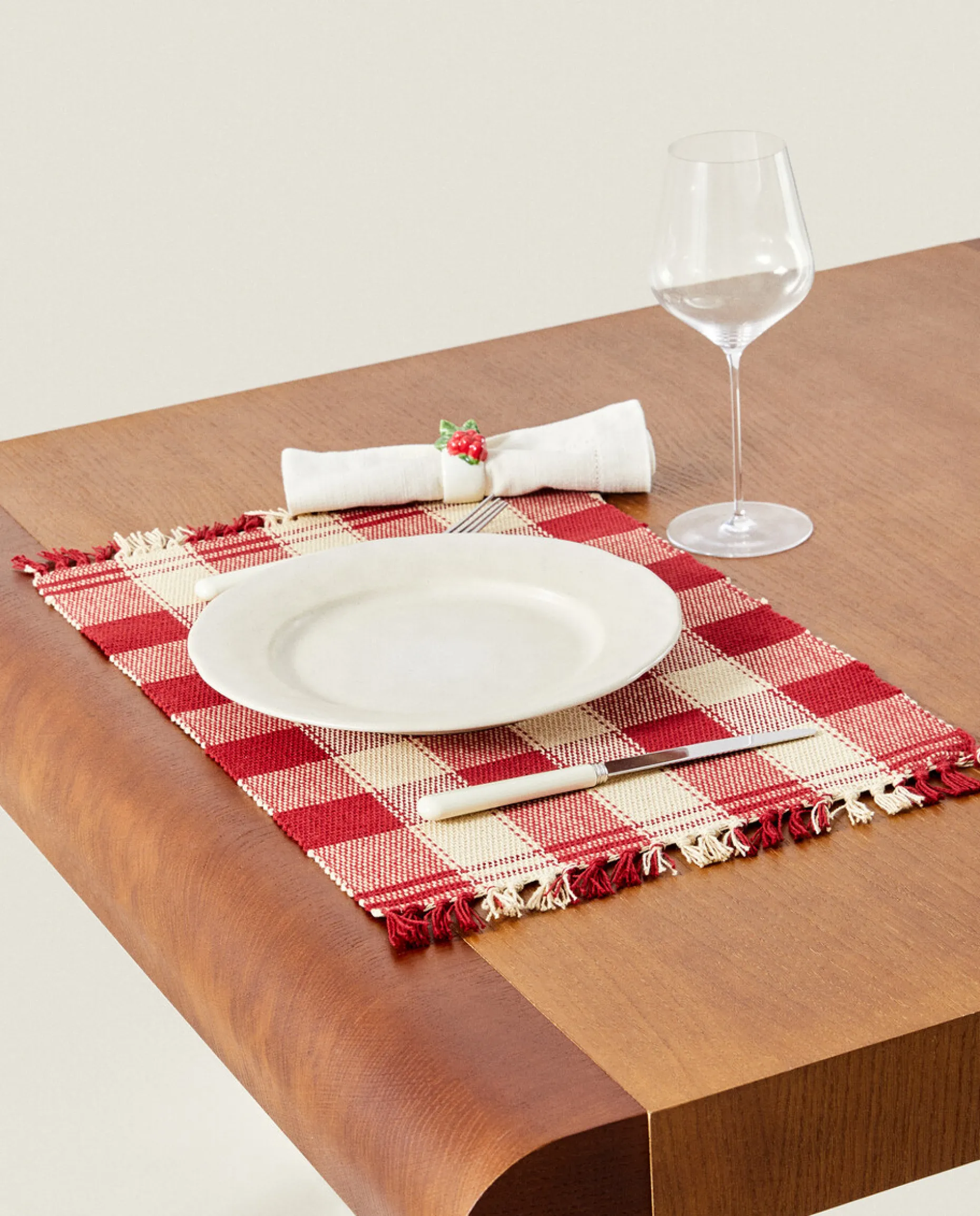 Pack Of Christmas Check Placemats