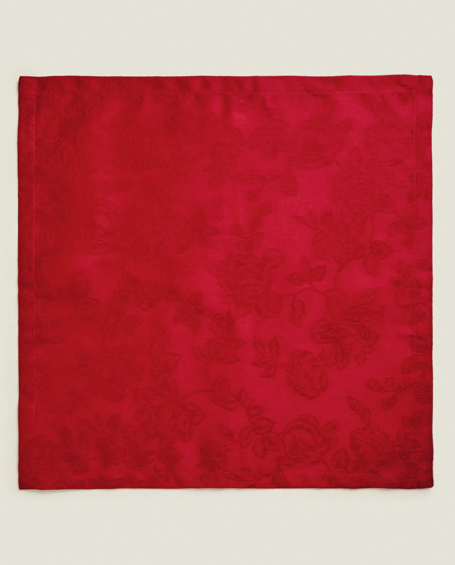 Pack Of Christmas Floral Jacquard Napkins