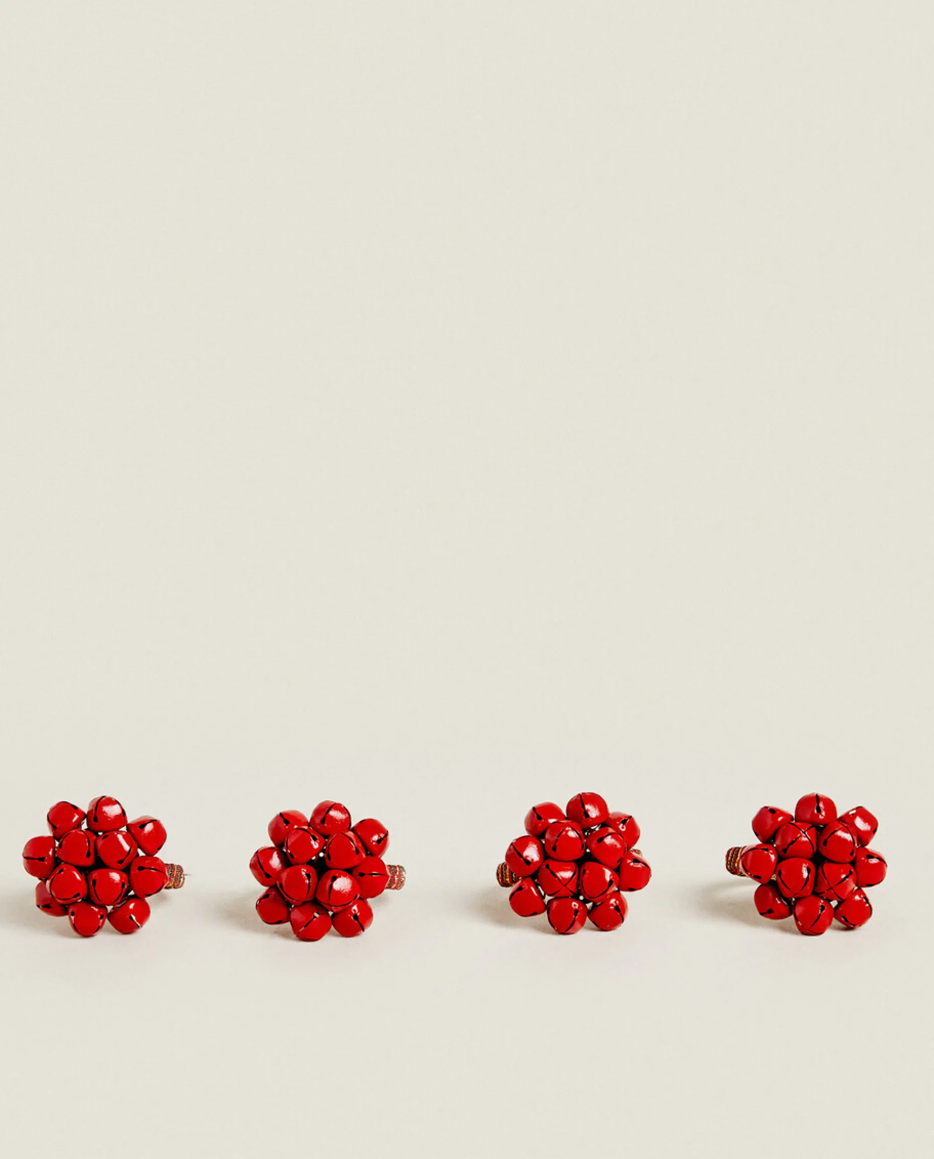 Pack Of Christmas Sleigh Bell Napkin Rings