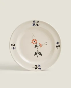 Painted Floral Dinner Plate