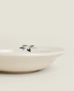 Painted Flower Soup Plate