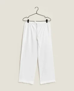 Pants With Lace Trim Hems