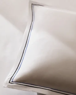 Pillowcase With Two Embroidered Lines