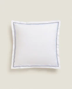 Pillowcase With Two Embroidered Lines