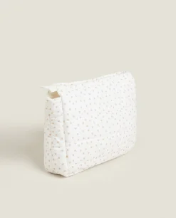 Polka Dot Cotton Toiletry Bag