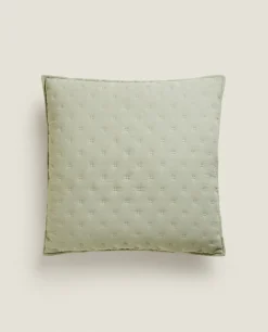Quilted Dotted Throw Pillow Cover