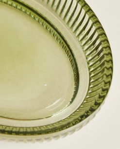 Raised Design Glass Soap Dish