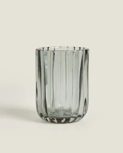 Raised Design Glass Tumbler
