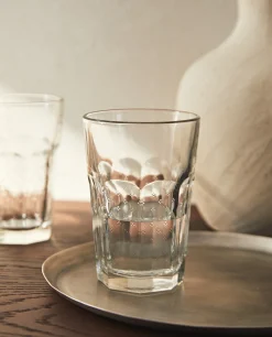 Raised Design Glass Tumbler