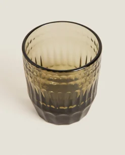 Raised Design Glass Tumbler