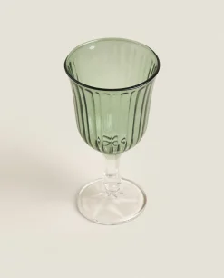 Raised Design Wine Glass