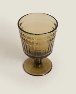 Raised Design Wine Glass