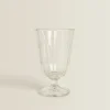 Raised Faceted Wine Glass
