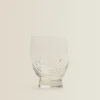 Raised Floral Design Glass Tumbler