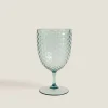 Raised Honeycomb Design Wine Glass