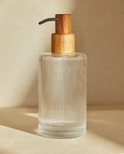 Raised Striped Cylindrical Dispenser