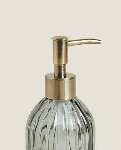 Raised Wavy Design Glass Dispenser