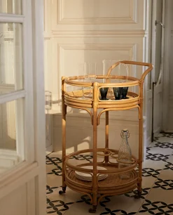 Rattan Trolley