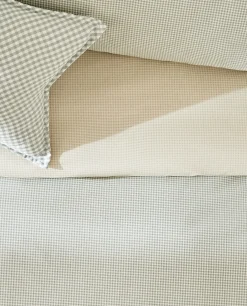 Reversible Gingham Duvet Cover