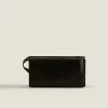 Rigid Leather Cosmetic Bag
