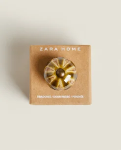 Round Ceramic Door Knob (Pack Of 2)