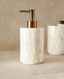 Round Mother-Of-Pearl Dispenser