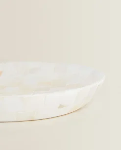 Round Mother-Of-Pearl Soap Dish