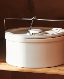 Round Stoneware Jar
