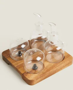 Salt And Cruet With Tray Set