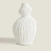 Scored Clay Vase