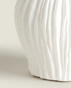 Scored Clay Vase